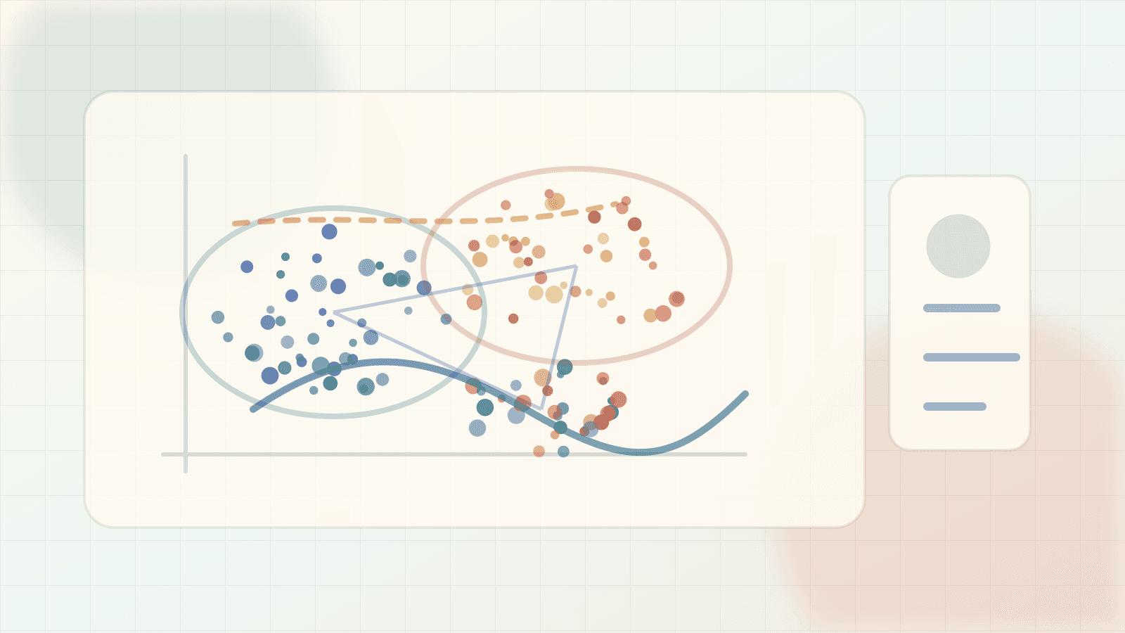 Editorial representation-learning illustration of embedding clusters, geometric neighborhoods, and feature directions.